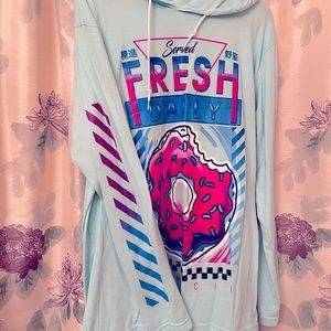 Fresh Laundry Long Sleeve Hooded Shirt Size L